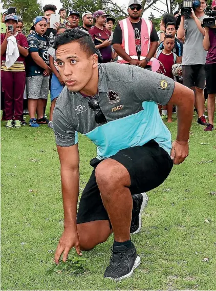  ??  ?? New Warriors recruit Matiu Love-Henry is a strong ball-runner boasting a lethal side-step.