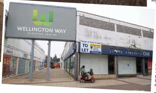  ?? ?? Boarded up: Robert Hardman stands among the many shops that are empty in Waterloovi­lle’s Wellington Way