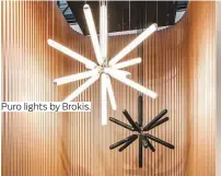  ??  ?? Puro lights by Brokis.