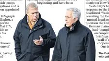  ??  ?? The Duke of York in Central Park with Jeffrey Epstein