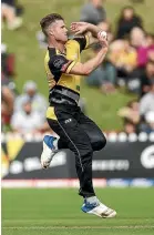  ??  ?? Jimmy Neesham showed his skill with the ball on his return to the Basin Reserve yesterday.
