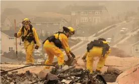  ??  ?? In addition to the Glass fire, another 26 wildfires are still burning across the state. Photograph: Gabrielle Canon/The Guardian