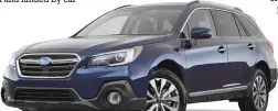  ??  ?? Top-rated 2018 Subaru Outback