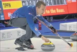  ?? JASON SIMMONDS/JOURNAL PIONEER ?? Brendan Bottcher of Edmonton secured his berth in the Tim Hortons Roar of the Rings in Summerside on Nov. 12.