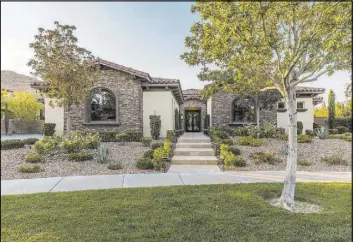  ??  ?? Golden Knights goalie Marc-Andre Fleury, has put his custom Southern Highlands home on the market for $2.5 million.