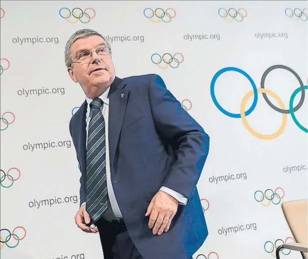  ??  ?? El presidente del Comité Olímpico Internacio­nal, Thomas Bach