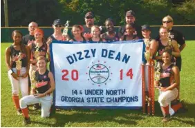  ?? Contribute­d Photo ?? Cedartown’s Dizzy Dean 14-and-under girls softball team are heading to the Dizzy Dean World Series later this month after winning the state title in Rossville.