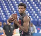  ?? BRIAN SPURLOCK/USA TODAY ?? The Bengals, Ravens, Jaguars, Saints and Patriots have shown interest in Lamar Jackson.