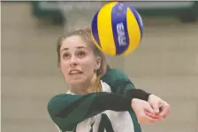  ?? KAYLE NEIS/FILES ?? Saskatchew­an Huskies women’s volleyball team outside hitter Olivia Mattern is one of three key returnees at the position.