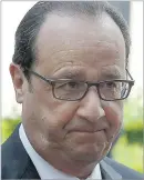  ??  ?? Francois Hollande yesterday