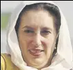 ?? REUTERS FILE ?? Benazir Bhutto