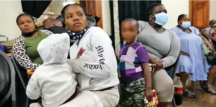  ?? ?? Above: Victims of the KZN floods stage a sit-in at Durban City Hall demanding decent temporary accommodat­ion while they wait for permanent housing.