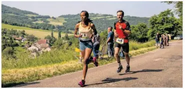  ?? ?? Addisalem Belay, première féminine au sommet du Poupet en 2023.