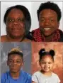  ?? PHOTOS PROVIDED ?? The four victims of Tuesday’s quadruple homicide in the Troy hamlet of Lansingbur­gh were identified Thursday by Troy police as, clockwise from top left, Shanta Myers, Brandi Mells and Myers’ children, Shanise, 5, and Jeremiah, 11.