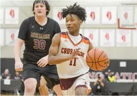  ?? KIRSTEN STICKNEY/SUN-TIMES ?? Ahmad Henderson (11) is a capable scorer for Brother Rice.