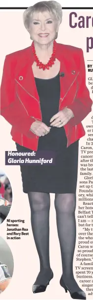  ??  ?? Honoured: Gloria Hunniford