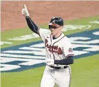  ?? DALE ZANINE/ USA TODAY SPORTS ?? Freddie Freeman won the 2020 NL MVP award with the Braves.