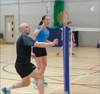  ??  ?? The Kerry Mixed Doubles Badminton Championsh­ips are scheduled for this Friday in Killarney Sports & Leisure Centre. Pictured are Tom Bourke, Castleisla­nd, and Sinead Galvin, Killarney, who won last year’s Kerry Division 1 Mixed Doubles Championsh­ips
