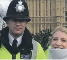  ?? Facebook ?? PC Keith Palmer, pictured here 45 minutes before his death, was stabbed to death by Khalid Masood