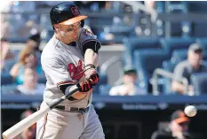  ?? — THE CANADIAN PRESS FILES ?? Steve Pearce is largely a platoon hitter at bat but has shown versatilit­y in the field.