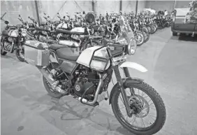  ?? MIKE DE SISTI/USA TODAY NETWORK ?? This spring, Royal Enfield introduced the Himalayan, a bike suited for off-road use as well as commuting to work.