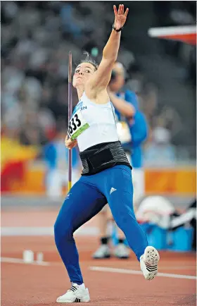  ??  ?? Highs and lows: Goldie Sayers in action at the 2008 Beijing Olympics