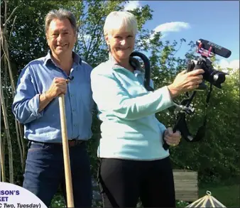  ??  ?? STEPHENSON’S ROCKET
I’ll Get This
HOME GROWN: Alan and ‘Mrs T cam’ in a rare new show
