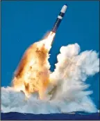  ??  ?? VitAL DEtErrENt: A Trident missile
