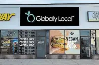  ?? GLOBALLY LOCAL ?? Globally Local offers an assortment of fast food classics that are entirely vegan, including burgers, mac and cheese and shakes.