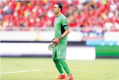  ?? JOSÉ CORDERO ?? El pasado 7 de octubre, Keylor Navas defendió el arco de Costa Rica ante Honduras (1-1), juego en el que la Sele clasificó al Mundial de Rusia. En ese partido terminó lesionado.