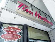  ?? THE CANADIAN PRESS FILES ?? Restaurant Brands Internatio­nal Inc., which own Tim Hortons and Burger King, doubled its fourth-quarter earnings.