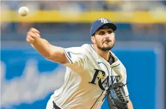  ?? CHRIS O’MEARA/AP ?? Hagerty’s Zach Eflin was the Opening Day starting pitcher last week for the Rays as Major League Baseball began the 2024 season.