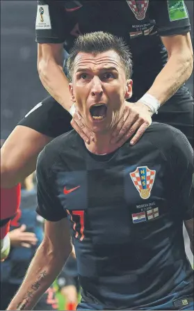  ?? FOTO: GETTY ?? Mario Mandzukic anota el 2-1 en la prórroga contra Inglaterra