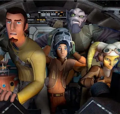  ??  ?? La pandilla: Los personajes de Star Wars Rebels representa­n a un montón de razas diferentes de la galaxia y muchos son adolescent­es.
