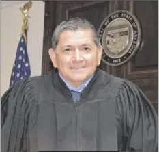  ?? PHOTO BY CESAR NEYOY/BAJO EL SOL ?? SOMERTON MUNICIPAL JUDGE MANUEL FIGUEROA wants residents to know they can petition courts to expunge prior conviction for use or possession of small amounts of marijuana.