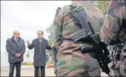  ?? REUTERS ?? French President Francois Hollande and defence minister JeanYves Le Drian meet French soldiers in Baghdad.