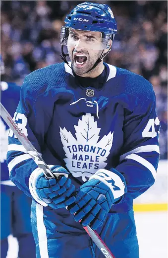  ?? NATHAN DENETTE/THE CANADIAN PRESS ?? Maple Leafs centre Nazem Kadri’s role will become more important in the absence of Auston Matthews, whose shoulder injury will put added pressure on the team’s remaining centres.