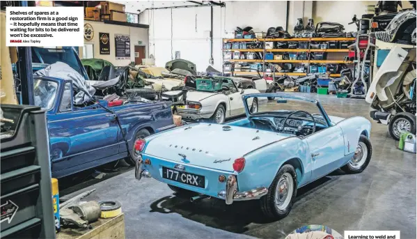  ?? IMAGE Alex Tapley ?? Shelves of spares at a restoratio­n firm is a good sign – it hopefully means that time waiting for bits to be delivered won't be excessive.