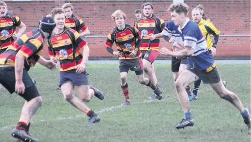  ??  ?? ●●Bob Berry attacks against Kirkby Lonsdale