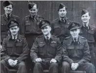  ??  ?? Colin Hynd, top row right, aged 19 with his crewmates