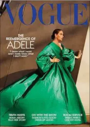  ?? ?? Adele på forsiden af ameriikans­k Vogue.
Foto: Alasdair Mclellan