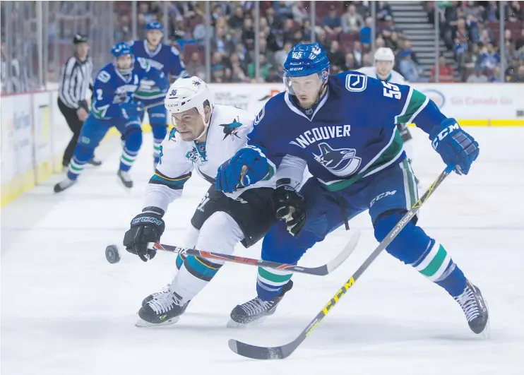  ?? — THE CANADIAN PRESS FILES ?? Vancouver Canucks defenceman Alex Biega was a regular in the lineup last season but has been patiently awaiting his opportunit­y to shine this season.