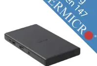  ??  ?? Sony's MP CD1 is een kleine, lichte projector die via een adapter of powerbank is op te laden. Hij houdt het op een acculading ruim twee uur uit.