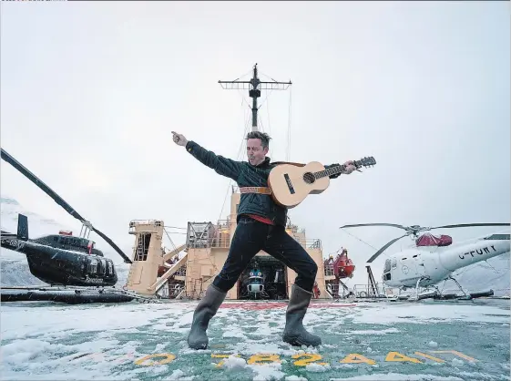  ?? HANDOUT PHOTO ?? Singer-songwriter Danny Michel on board the Russian ice-breaker Khlebnikov, where he recorded his new album of the same name.