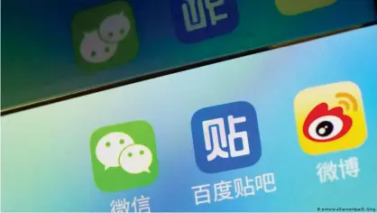  ??  ?? Íconos de WeChat, Baidu Tieba y Weibo.