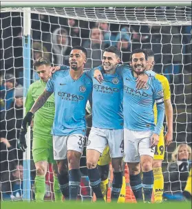  ?? FOTO: GETTY ?? Plácido triunfo del City Gabriel Jesus marcó cuatro de los nueve goles