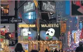  ??  ?? A banner showing the Broadway play The Phantom of the Opera at Time Square on March 12 in New York City. AFP/ FILE