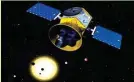  ??  ?? An illustrati­on shows TESS and its four wide-angle cameras. NASA