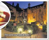  ??  ?? The castle courtyard at night