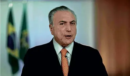  ?? Reprodução ?? O presidente Michel Temer em vídeo que divulgou nas redes sociais para rebater as acusações feitas por um delator